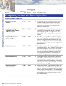 Management, business, and financial operations tions Management occupations