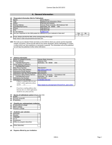 Common Data Set 2012-2013 Name: Anne Stearns Title: