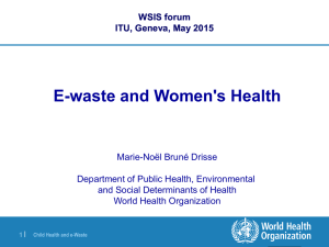 E-waste and Women's Health