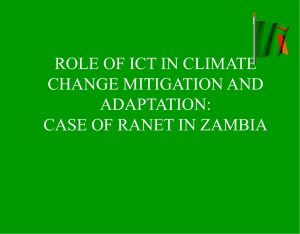 ROLE OF ICT IN CLIMATE CHANGE MITIGATION AND ADAPTATION: