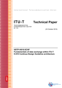 ITU-T Technical Paper HSTP-H810-XCHF Fundamentals of data exchange within ITU-T