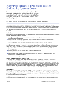 High-Performance Processor Design Guided by System Costs