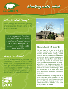 Working with Wind GREEN What is Wind Energy?
