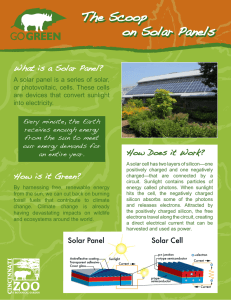 The Scoop on Solar Panels GREEN What is a Solar Panel?