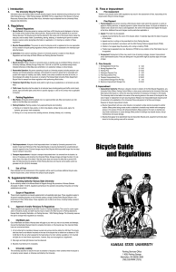 I.  Introduction III.  Fines or Impoundment A. The University Bicycle Program
