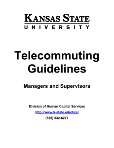 Telecommuting Guidelines  Managers and Supervisors
