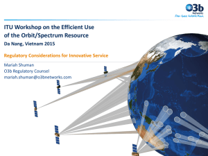 ITU Workshop on the Efficient Use of the Orbit/Spectrum Resource