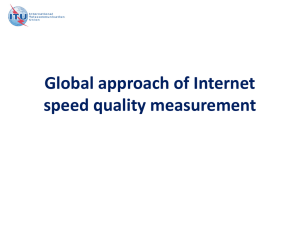 Global approach of Internet speed quality measurement