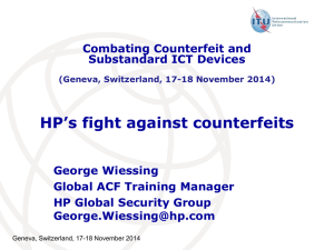 HP’s fight against counterfeits