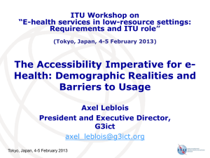 The Accessibility Imperative for e- Health: Demographic Realities and Barriers to Usage