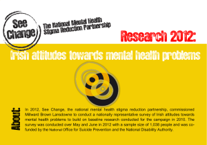 Research 2012:  Irish attitudes towards mental health problems