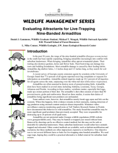 Wildlife Management Series Evaluating Attractants for Live-Trapping Nine-Banded Armadillos