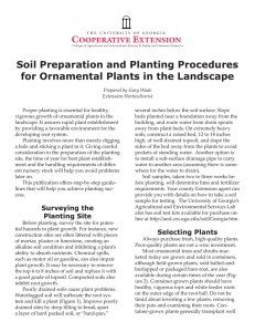 Soil Preparation and Planting Procedures for Ornamental Plants in the Landscape