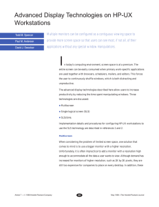 Advanced Display Technologies on HP-UX Workstations