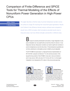 Comparison of Finite-Difference and SPICE Nonuniform Power Generation in High-Power