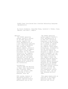 ULTRIX Fiber Distributed Data Interface Networking Subsystem Implementation