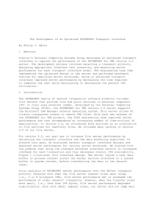 The Development of an Optimized PATHWORKS Transport Interface 1  Abstract