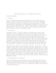 Logical Verification of the NVAX CPU Chip Design By Walker Anderson