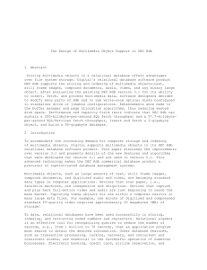 The Design of Multimedia Object Support in DEC Rdb
