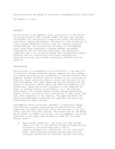 The Architecture and Design of HS-series StorageWorks Array Controllers ABSTRACT