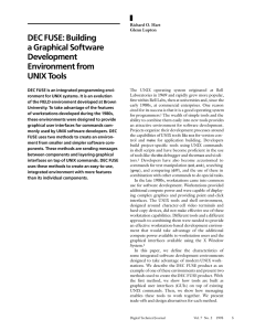 DEC FUSE: Building a Graphical Software Development Environment from