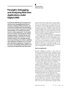 Parasight: Debugging and Analyzing Real-time Applications under Digital UNIX