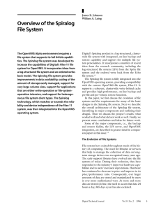 Overview of the Spiralog File System