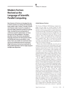 Modern Fortran Revived as the Language of Scientific Parallel Computing