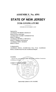 STATE OF NEW JERSEY ASSEMBLY, No. 4591 212th LEGISLATURE