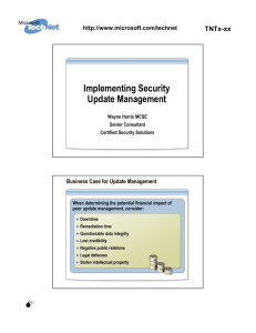 Implementing Security Update Management TNTx-xx
