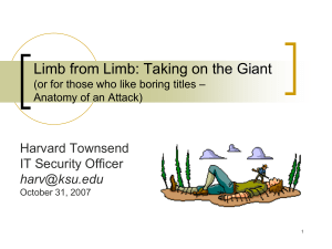 Limb from Limb: Taking on the Giant Harvard Townsend IT Security Officer