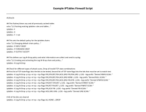 Example IPTables Firewall Script 