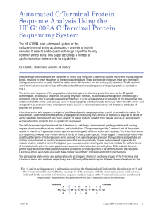 Automated C-Terminal Protein Sequence Analysis Using the HP G1009A C-Terminal Protein Sequencing System