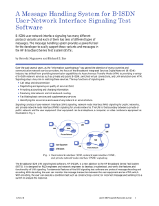 A Message Handling System for B-ISDN User-Network Interface Signaling Test Software