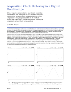 Acquisition Clock Dithering in a Digital Oscilloscope