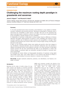 Challenging the maximum rooting depth paradigm in grasslands and savannas PERSPECTIVES