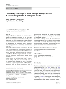 Community traitscape of foliar nitrogen isotopes reveals