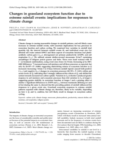 Changes in grassland ecosystem function due to climate change