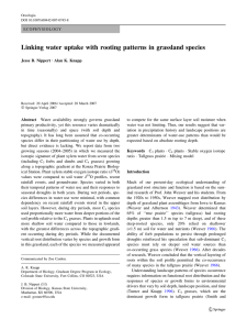 Linking water uptake with rooting patterns in grassland species
