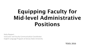 Equipping Faculty for Mid-level Administrative Positions