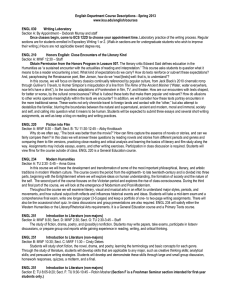 English Department Course Descriptions - Spring 2013 www.ksu.edu/english/courses  ENGL 030