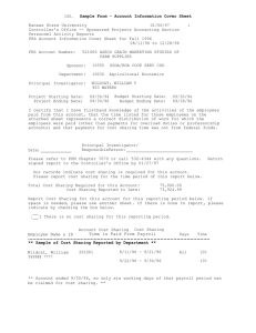 Sample Form - Account Information Cover Sheet 100. 01/06/97 Kansas State University