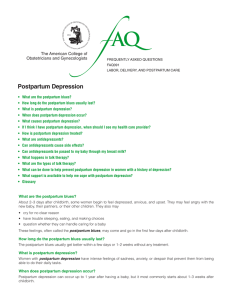 AQ f Postpartum Depression The American College of