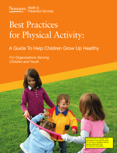 Best Practices for Physical Activity: For Organizations Serving