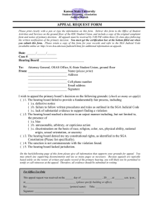 APPEAL REQUEST FORM Kansas State University