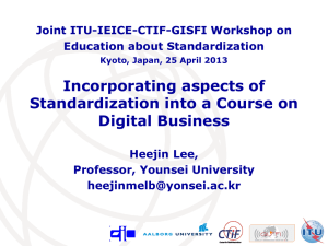 Incorporating aspects of Standardization into a Course on Digital Business