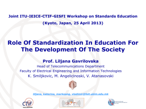 Role Of Standardization In Education For The Development Of The Society