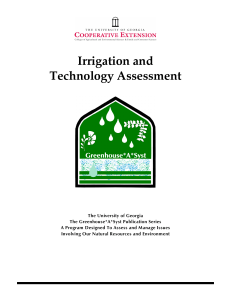 Irrigation and Technology Assessment