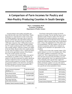 A Comparison of Farm Incomes for Poultry and Extension Coordinator