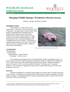 WILDLIFE DAMAGE Publication Series